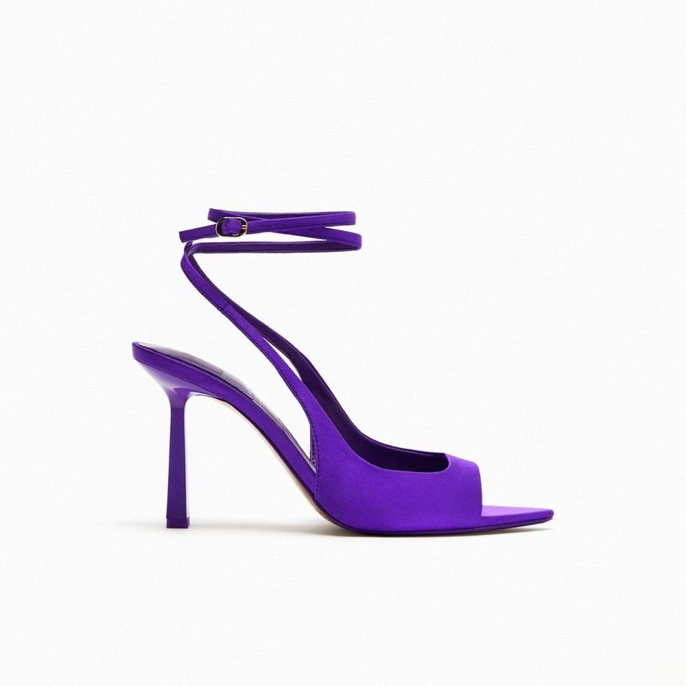 Zara Vibrant Purple Heeled Sandals